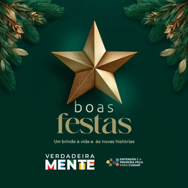 O fim de ano é um tempo de pausa, reflexão e cuidado.
Um momento para reconhecer aprendizados, valorizar as pequenas conquistas e, no seu tempo, celebrar o que fez sentido ao longo do ano.
Se este período despertar sentimentos difíceis, saiba que buscar apoio é um direito e um gesto de cuidado.
💚 Pelo Sistema Único de Saúde (SUS), você pode procurar a Unidade Básica de Saúde mais próxima.
💛 O Centro de Valorização da Vida (CVV) oferece apoio emocional gratuito, 24h, pelo 188 ou pelo site.
Neste período de festas, o VerdadeiraMente estará em recesso, recarregando as energias para que, em 2026, possamos ampliar as ações de extensão em saúde mental, voltadas a todos os públicos do SUS.
Um brinde à vida e às novas histórias. 🥂