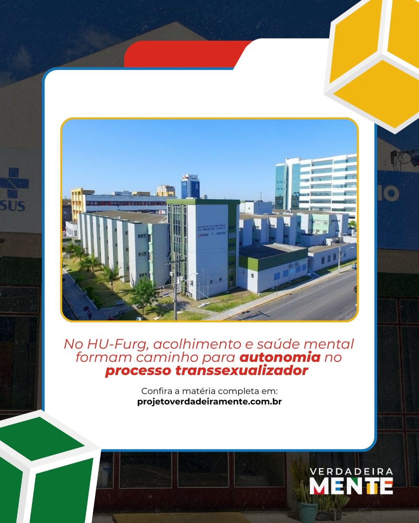 🏳️⚧️ Acolhimento, saúde mental e autonomia.
O HU-Furg tornou-se o primeiro hospital do interior gaúcho habilitado pelo SUS para realizar cirurgias de redesignação sexual, com um diferencial essencial: o acompanhamento psicológico como etapa obrigatória de todo o processo.
Mais do que um procedimento, o serviço constrói cuidado, escuta e dignidade para pessoas trans no interior do RS.
Leia a matéria completa em projetoverdadeiramente.com.br
Reportagem: @mcristinam_
