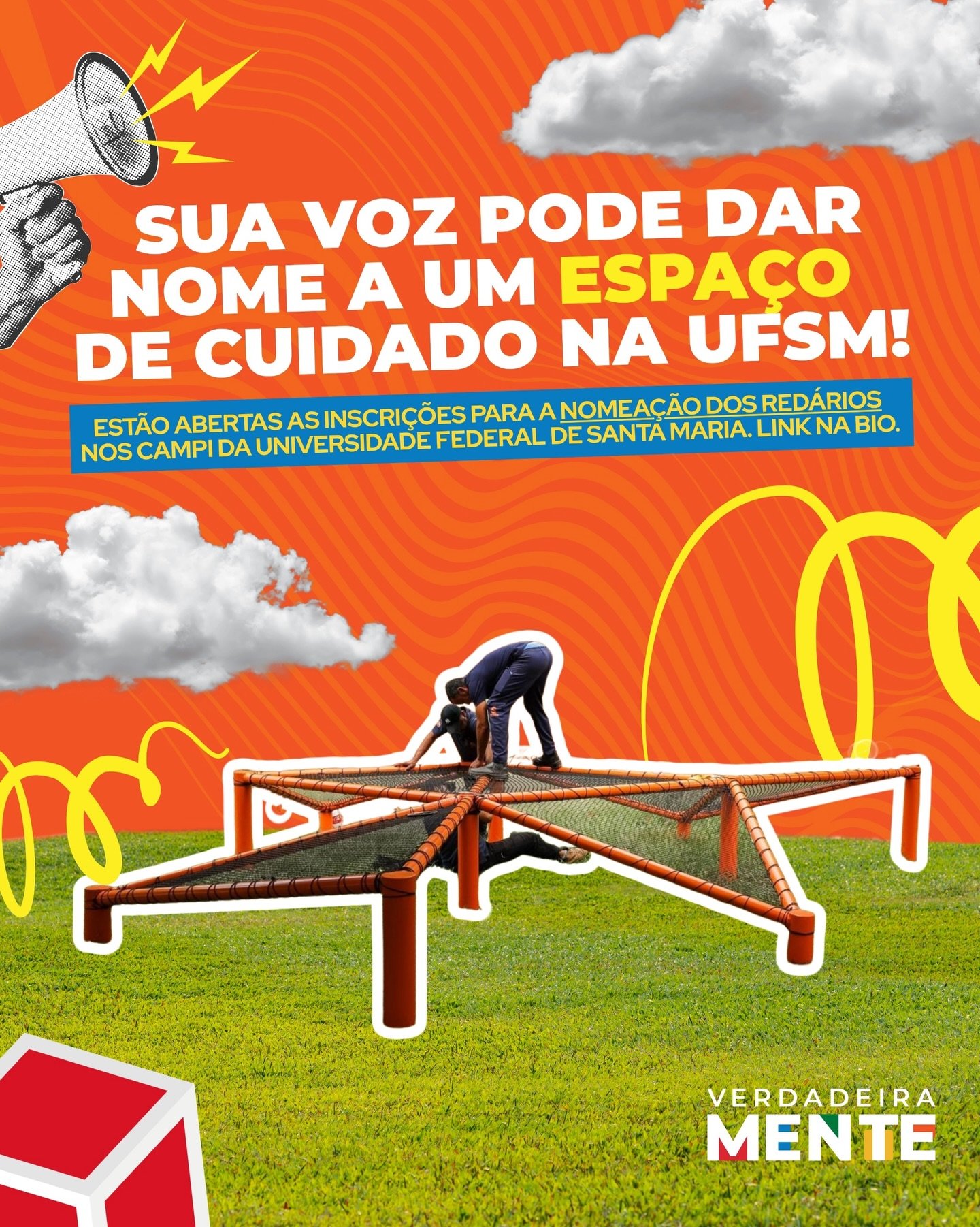 Já pensou em dar nome a um espaço de descanso na universidade?

A @ufsm.br abriu um edital para a nomeação dos redários nos campi — e você pode participar dessa escolha!

Mais do que um nome, a ideia é fortalecer espaços que representam:
💬 bem-estar
🤝 convivência
🧠 saúde mental
🎭 cultura e identidade
💙 cuidado coletivo

📄 Acesse o edital completo: no story! 

📝 Envie sua sugestão no link que está na bio 🔗

⏰ Prazo: até 21/04/2026

Na correria da vida universitária, ter um espaço pra pausar, respirar e simplesmente existir faz diferença. E agora você pode ajudar a dar significado a esses lugares 🌱

Marca aquele amigo que vive precisando de um tempo no redário 👇
