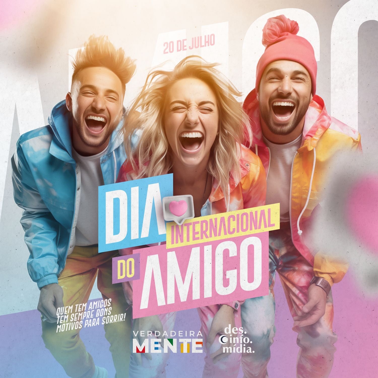 Amizade também é cuidado. É compartilhar alegrias, respeitar silêncios, oferecer uma escuta sem julgamentos e permanecer por perto nos dias difíceis.

Neste Dia Internacional do Amigo, celebre quem torna a caminhada mais leve e nos lembra de que não precisamos enfrentar tudo sozinhos. Uma amizade não substitui o cuidado profissional, mas pode ser uma ponte importante para buscar ajuda quando necessário.

Marque aqui aquele amigo ou amiga que faz bem à sua mente e ao seu coração. 💛