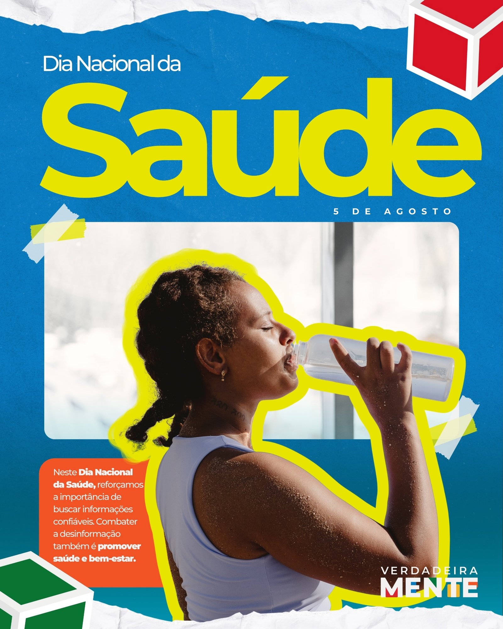 🩺 5 de agosto | Dia Nacional da Saúde

Criada em 1967, a data busca conscientizar a população sobre a importância da educação sanitária e homenageia o nascimento do médico e sanitarista Oswaldo Cruz, referência para a saúde pública brasileira.

Cuidar da saúde também passa pelo acesso a informações confiáveis. Antes de compartilhar conteúdos sobre saúde, verifique a fonte, desconfie de promessas milagrosas e procure profissionais e instituições reconhecidas.

Informação segura também é uma forma de cuidado. 💙