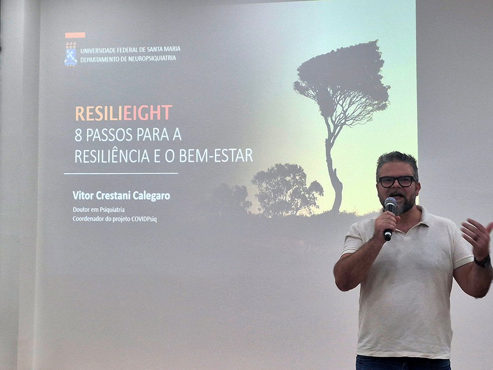 O professor e pesquisador da UFSM, psiquiatra Vitor Calegaro, é o criador do protocolo Resilieight - Foto: Renan Silveira